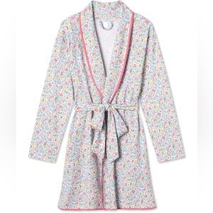 LAKE Pima Short Robe in Elizabeth Floral